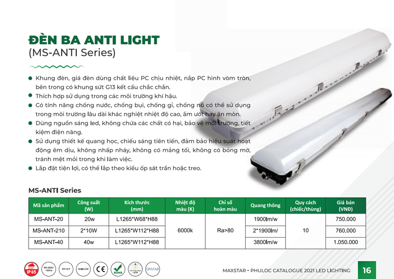 Đèn ba anti light MS-ANT chất lượng cao 